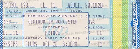 Image result for Prince Citi Aftershows October 1988
